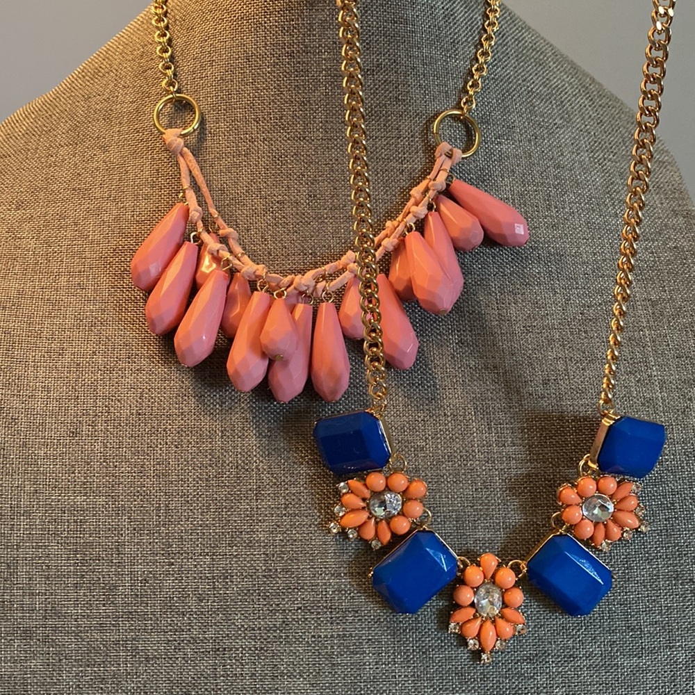 Lot of Two New Statement Necklaces